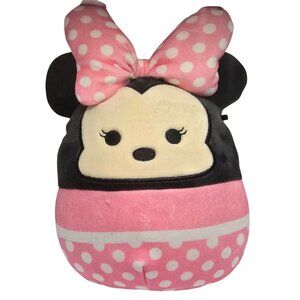 Disney Squishmallows Minnie Mouse 8" Plush Toy In Pink Polka Dot Outfit